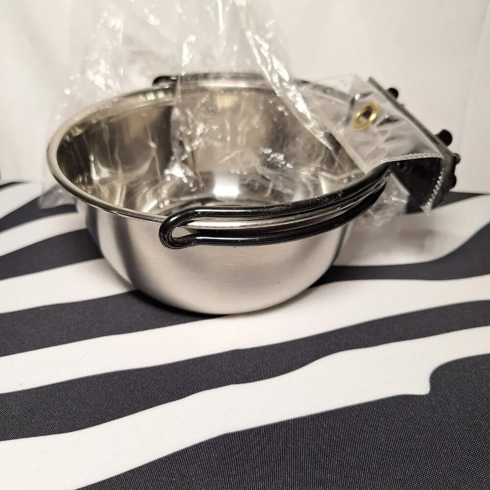 NWT Midwest Snap'y Fit Stainless Steel Water & Feed Bowl - 1 quart (4 cups)